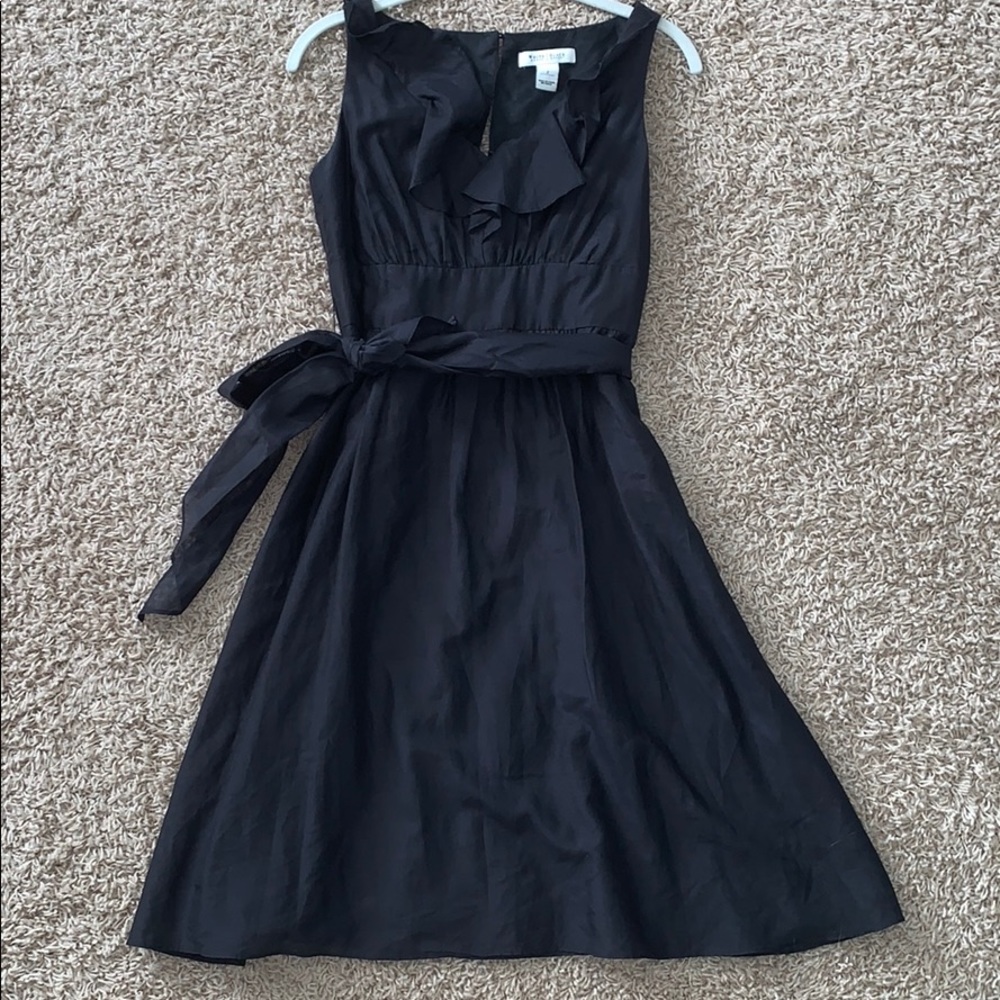 NWOT White House Black Market Black Ruffle Dress